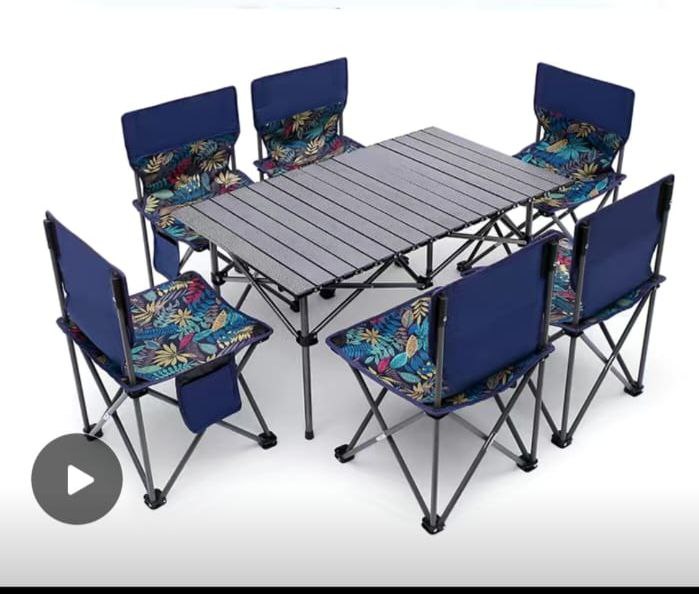 Стол серый походный разборный