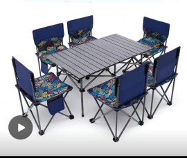 Стол серый походный разборный