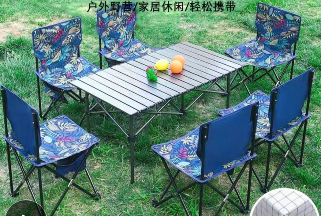 Стол серый походный разборный